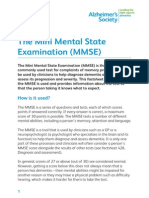 The Mini Mental State Examination MMSE Factsheet