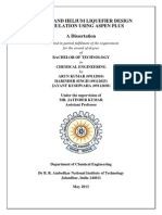 Nitrogen and Helium Liquefier Design and Simulation Using Aspen Plus