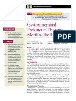 Gastrointestinal Pro Kinetic Therapy-Motilin-Like Drugs