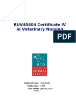 RUV40404 Certificate IV in Veterinary Nursing