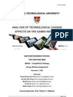 Analysis of Technological Change Effects On The Games Industry