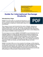 Guide For International Exchange Students: Introductory Page