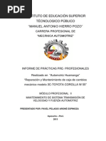 Informe de Caja y Velocidades