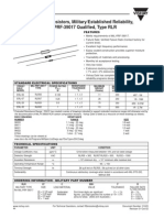 ERL Metal Film Resistors, Military/Established Reliability, MIL-PRF-39017 Qualified, Type RLR