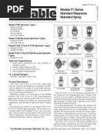 SPRINKLER Model F1 56 Standard Response Sprinklers