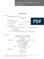 Maths Formula Sheet