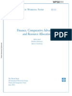 Finance, Comparative Advantage, and Resource Allocation: Policy Research Working Paper 6111