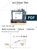 Direct Shear Test: CEP 701 PG Lab