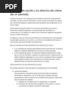 Asientos de Ajuste y Los Efectos de Cierre de Un Periodo