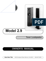 Model 2.9: Owner'S Manual