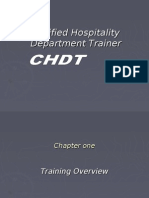 Certified Hospitality Department Trainer (Industry of Tourism)