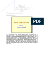Solid State Devices Dr. S. Karmalkar Department of Electronics and Communication Engineering Indian Institute of Technology, Madras Lecture - 1
