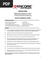 Guide Installation - DVR ENDSS-R4D8 PDF