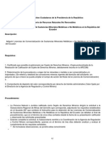 Licencias de Comercialización de Sustancias Minerales Metálicas o No Metálicos en La República Del