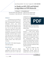 A Comparative Study On AES, DeS and Hybrid Encryption Algorithm On VPN Network by S. Pradeepa & S. Kamalakkannan