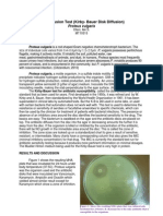 Disk Diffusion Test (Kirby-Bauer Disk Diffusion) : Proteus Vulgaris