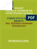 Curso Hysys Nivel Basico I Esucat