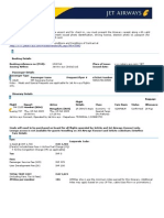 Jet Airways Web Booking Eticket (HSGYUA) - Kumar