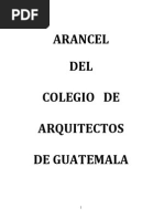 Arancel Del Colegio de Arquitectos