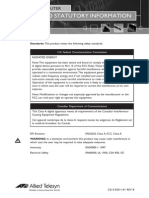 Safety and Statutory Information: Ar300 Series Router