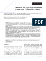 The Presence of Behavioural and Psychological Symptoms and Progression To Dementia in The Cognitively Impaired Older Population