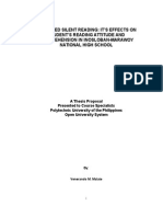 Sustained Silent Reading: It'S Effects On Student'S Reading Attitude and Comprehension in Inosloban-Marawoy National High School