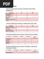 Instrumentos de Evaluacion