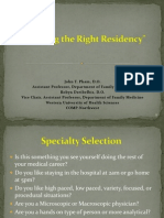 Choosing Residency