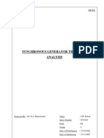 Synchronous Generator Transient Analysis