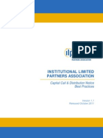 ILPA Best Practices Capital Calls and Distribution Notice