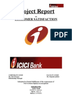 My Project Report On Icici Bank Final