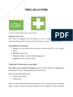 First Aid at Work: (A) First Aid and Stretcher Sign (B) First Aid Sign