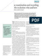 The Examination and Recording of The Occlusion: Why and How