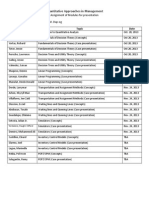 REvised - Assignment of Topic Presentation For Quantitative Approaches in Management