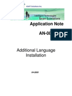 Application Note AN-08-04-01: Additional Language Installation