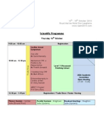 Scientific Programme: Thursday 16 October