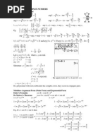 Z Z Z Z Z Z: Summary of Complex Numbers Modulus and Argument