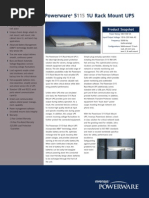 Powerware 5 1U Rack Mount UPS: Features