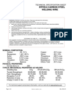 Er70S-6 Carbon Steel Welding Wire: Technical Specification Sheet