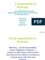 Social Responsibility of Business