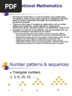 m11 Recreational Mathematics