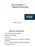 Basic Acoustics + DSP