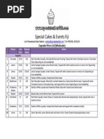 Scef Cupcake Price Schedule