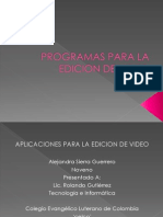 Programas para La Edicion de Video