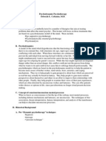 Psychodynamic Psychotherapy Deborah L. Cabaniss, M.D. I. Definitions A. Psychotherapy