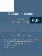 Causal Inference: Yu Xie University of Michigan