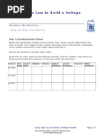 Using Ohm's Law To Build A Voltage Divider: Student Worksheet