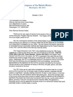 Congressional Letter On TEF To Eric Holder