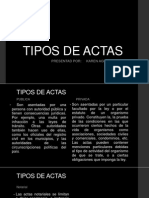 Tipos de Actas