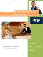 UFCD - 0703 - Cortesia, Etiqueta e Protocolo No Atendimento - Índice PDF